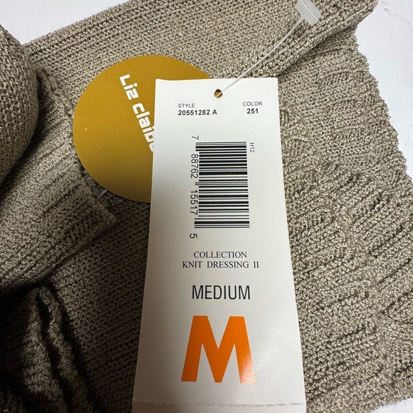 Liz Claiborne Taupe Sweater Dress Medium NWT $138 - Picture 5 of 7